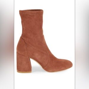 Stuart Weitzman Flare suede block heel 85 boot, tan, size 7. Worn once.